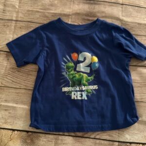Blue Dinosaur Birthday Shirt for Kids